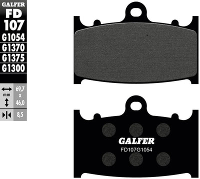 Galfer Bremsbeläge fd107 Bremsbelag fd107 g1054 organisch