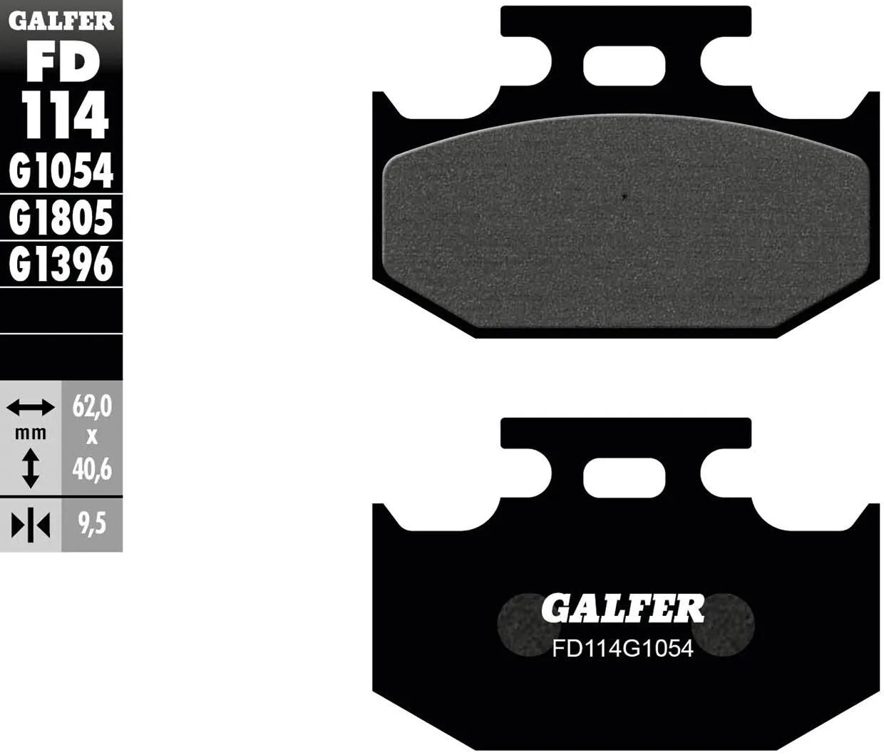 Galfer Bremsbeläge fd114 Bremsbelag fd114 g1054 organisch
