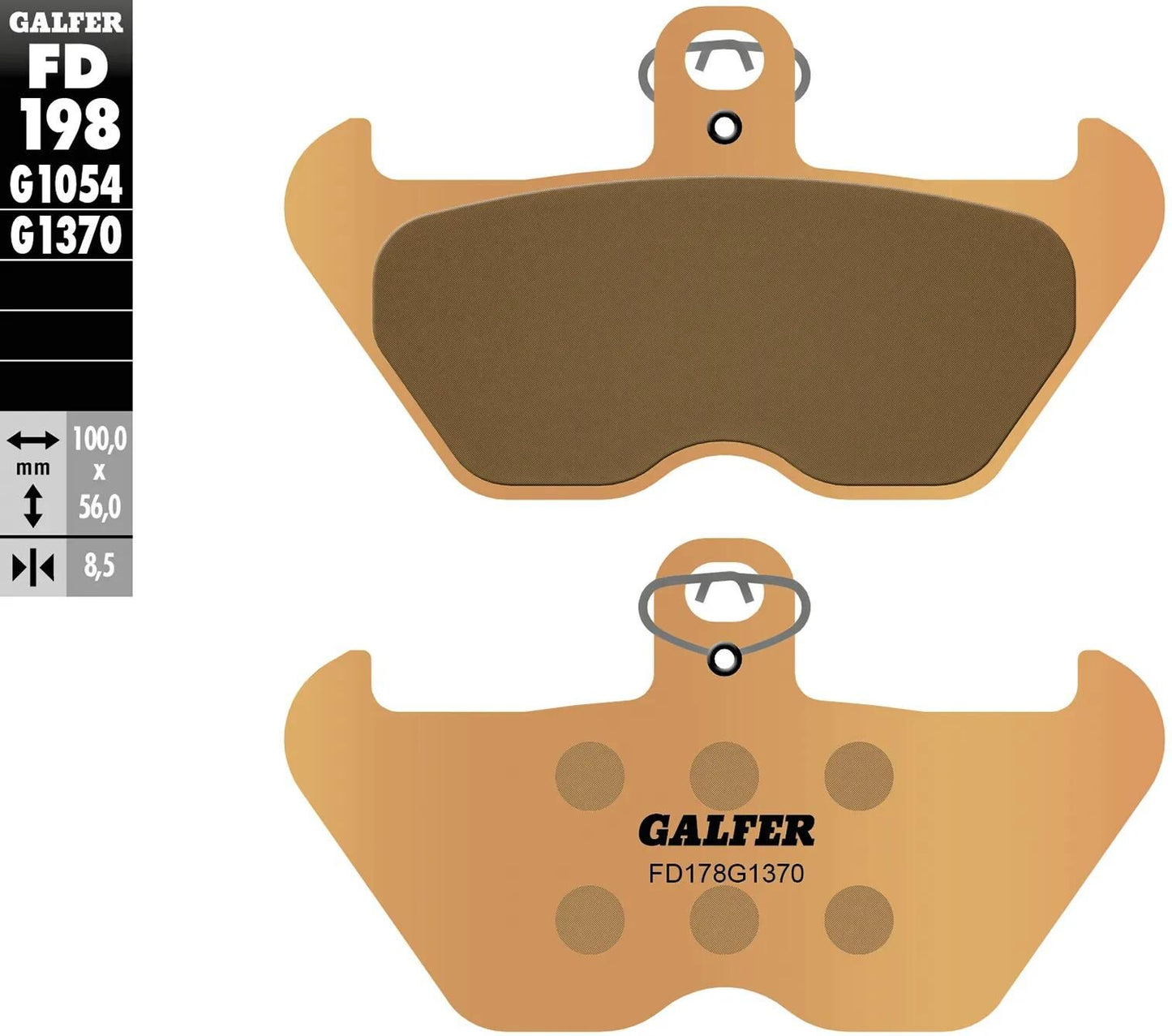 Galfer Bremsbeläge fd198 Bremsbelag fd198 g1370 Sintermetall