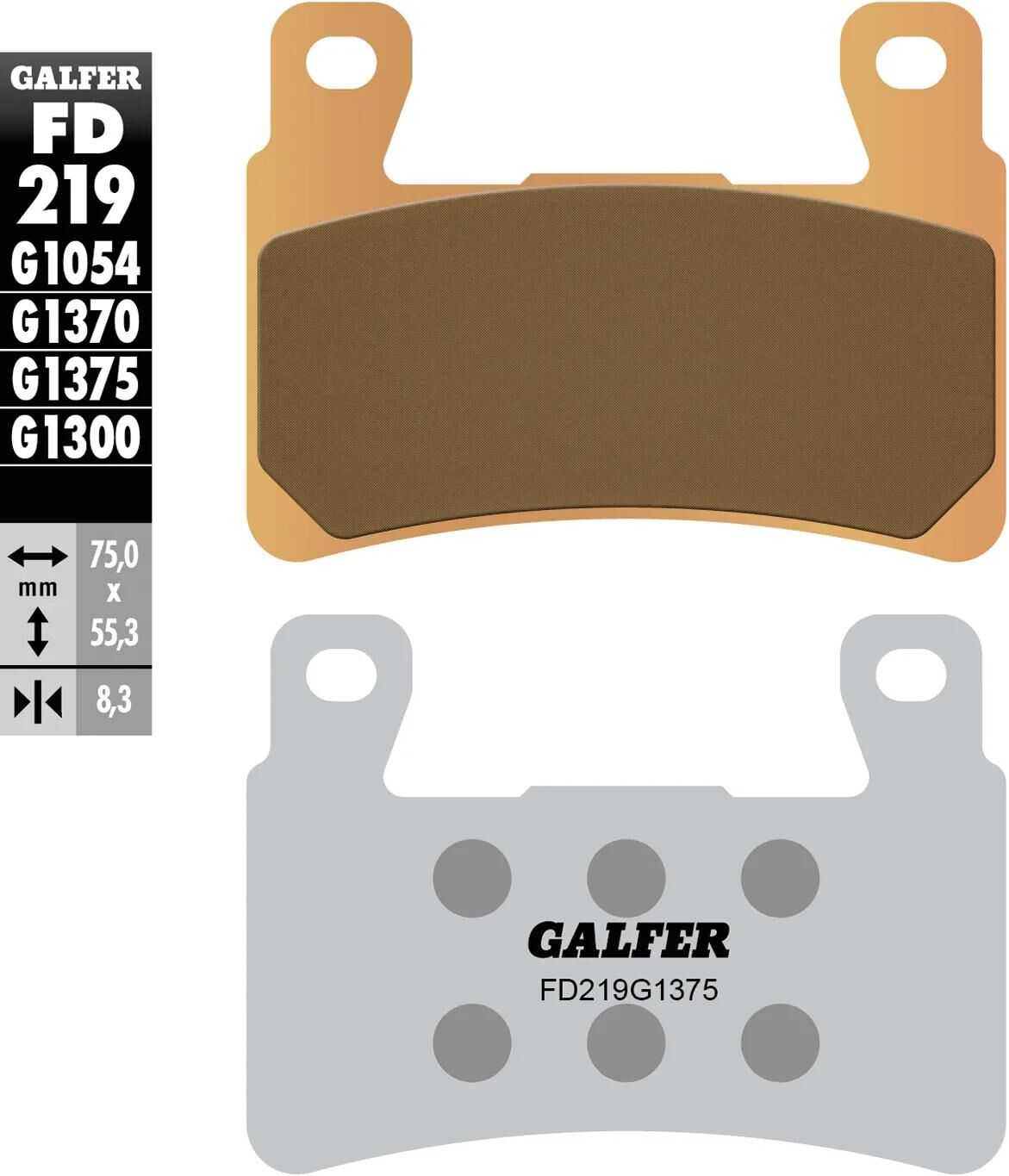 Galfer Bremsbeläge fd219 Bremsbelag fd219 g1375 sin. Metallstr. sp.