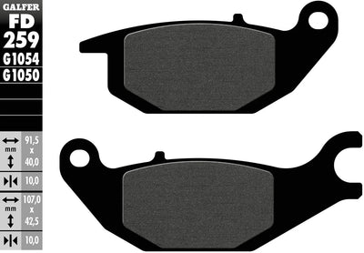 Galfer Bremsbeläge FD259 Bremsbelag FD259 G1054 Bio-Standard