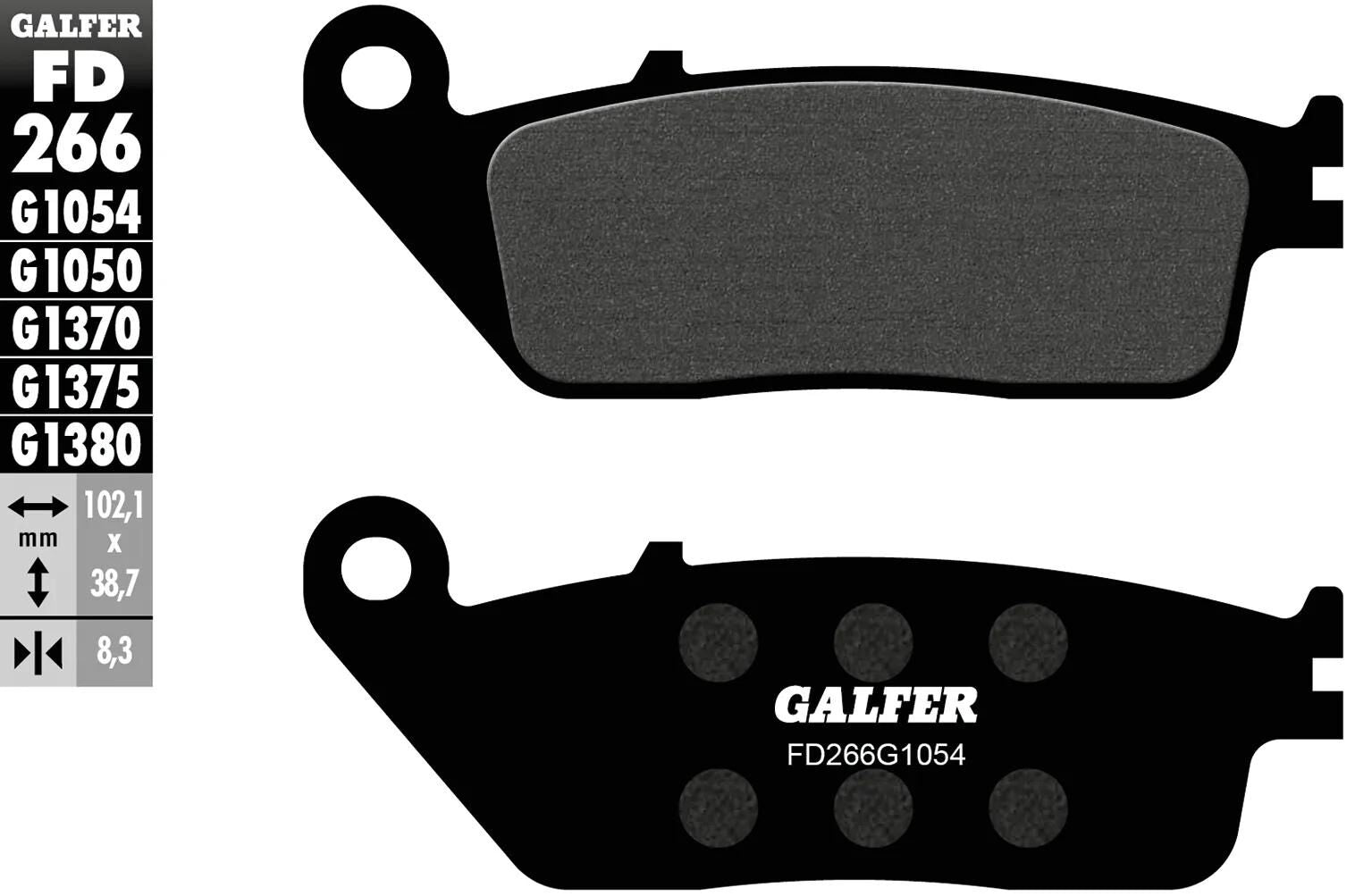Galfer Bremsbeläge fd266 Bremsbelag fd266 g1054 organische Straße