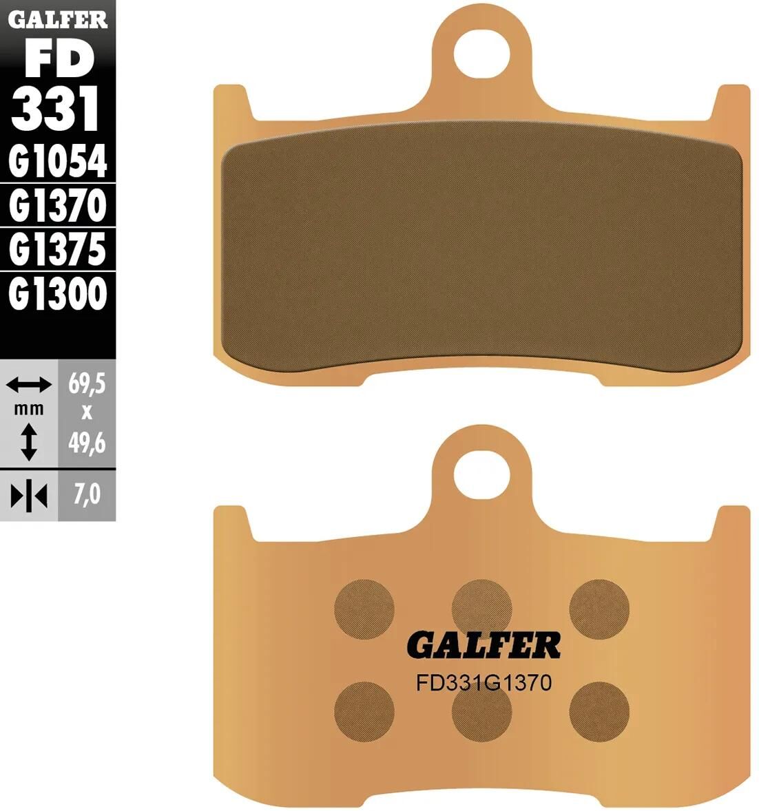 Galfer Bremsbeläge fd331 Bremsbelag fd331 g1370 Sint.Metal Street