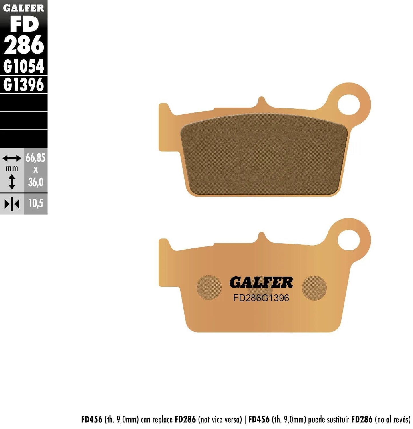 Galfer Bremsbeläge FD286 Bremsbelag FD286 G1396 Sint.Metal Offroad