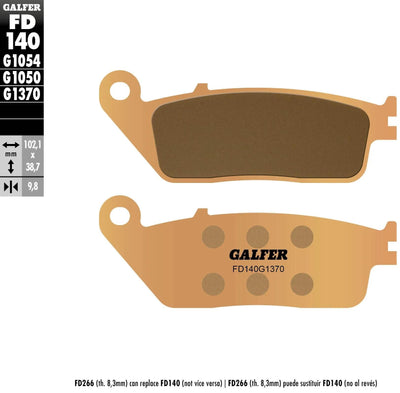 Galfer Bremsbeläge fd140 Bremsbelag fd140 g1370 Sintermetall