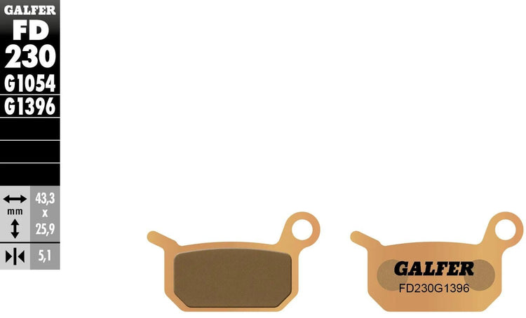 Galfer Bremsbeläge FD230 Bremsbelag FD320 G1396 Sint. Metall im Gelände