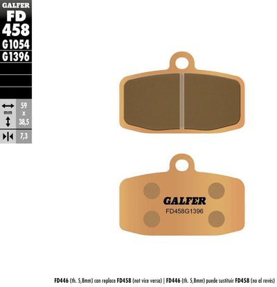 Galfer Bremsbeläge FD458 Bremsbelag FD458 G1396 Sint.Metal Offroad