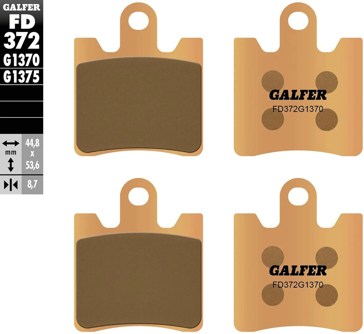 Galfer Bremsbeläge fd372 Bremsbelag fd372 g1370 Sint.Metal Street