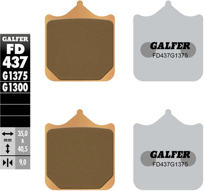 Galfer Bremsbeläge fd437 Bremsbelag fd437 g1375 Sint.Metal str. sp.
