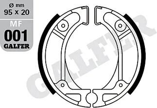 Galfer Bremsbacken mf001 Bremsbacke mf001 g2165 organisch