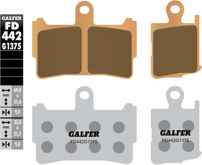 Galfer Bremsbeläge fd442 Bremsbelag fd442 g1375 Sint.Metal str. sp.