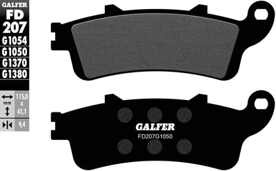 Galfer Bremsbeläge FD207 Bremsbelag FD207 G1050 Bio-Roller