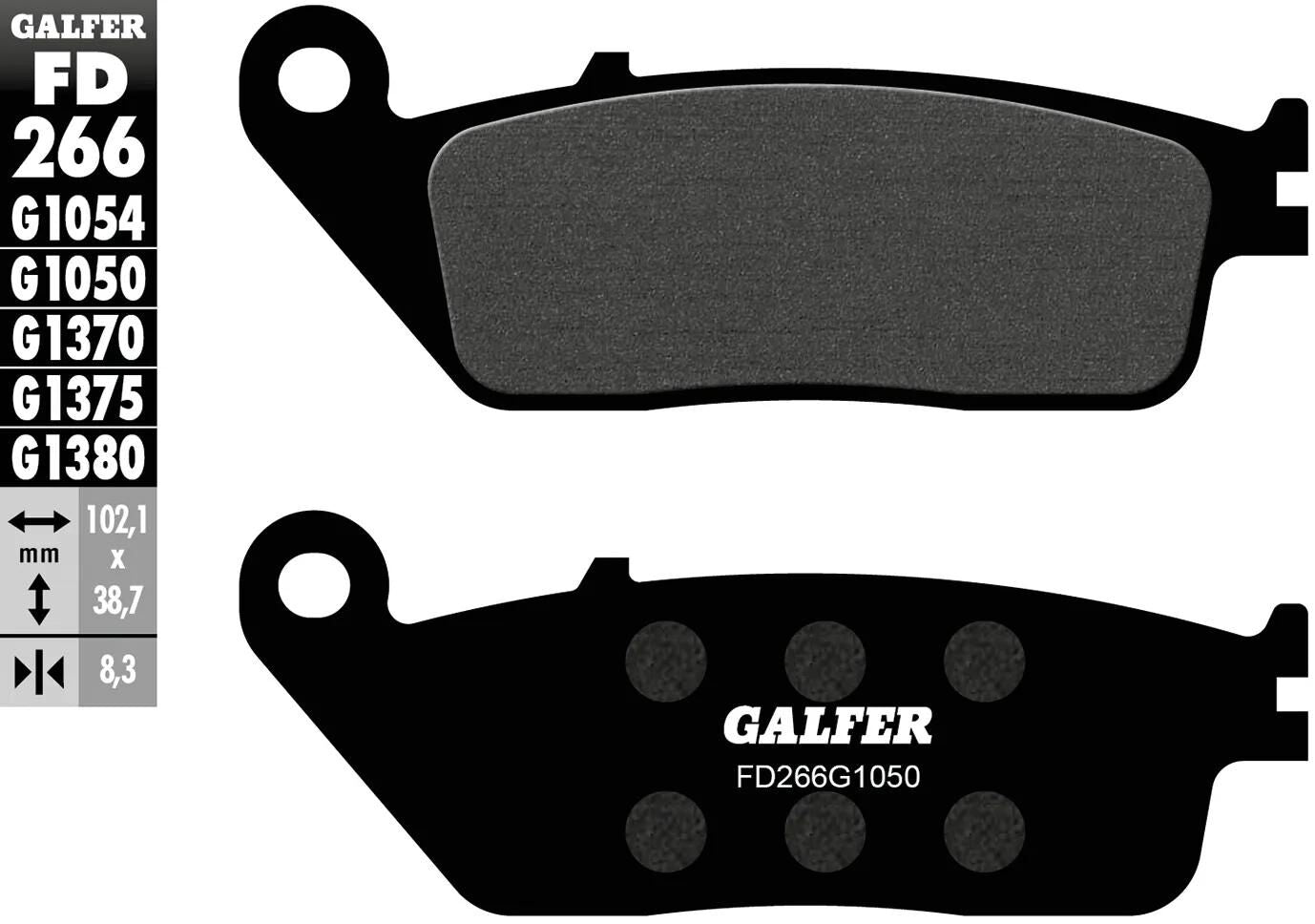 Galfer Bremsbeläge FD266 Bremsbelag FD266 G1050 Bio-Roller