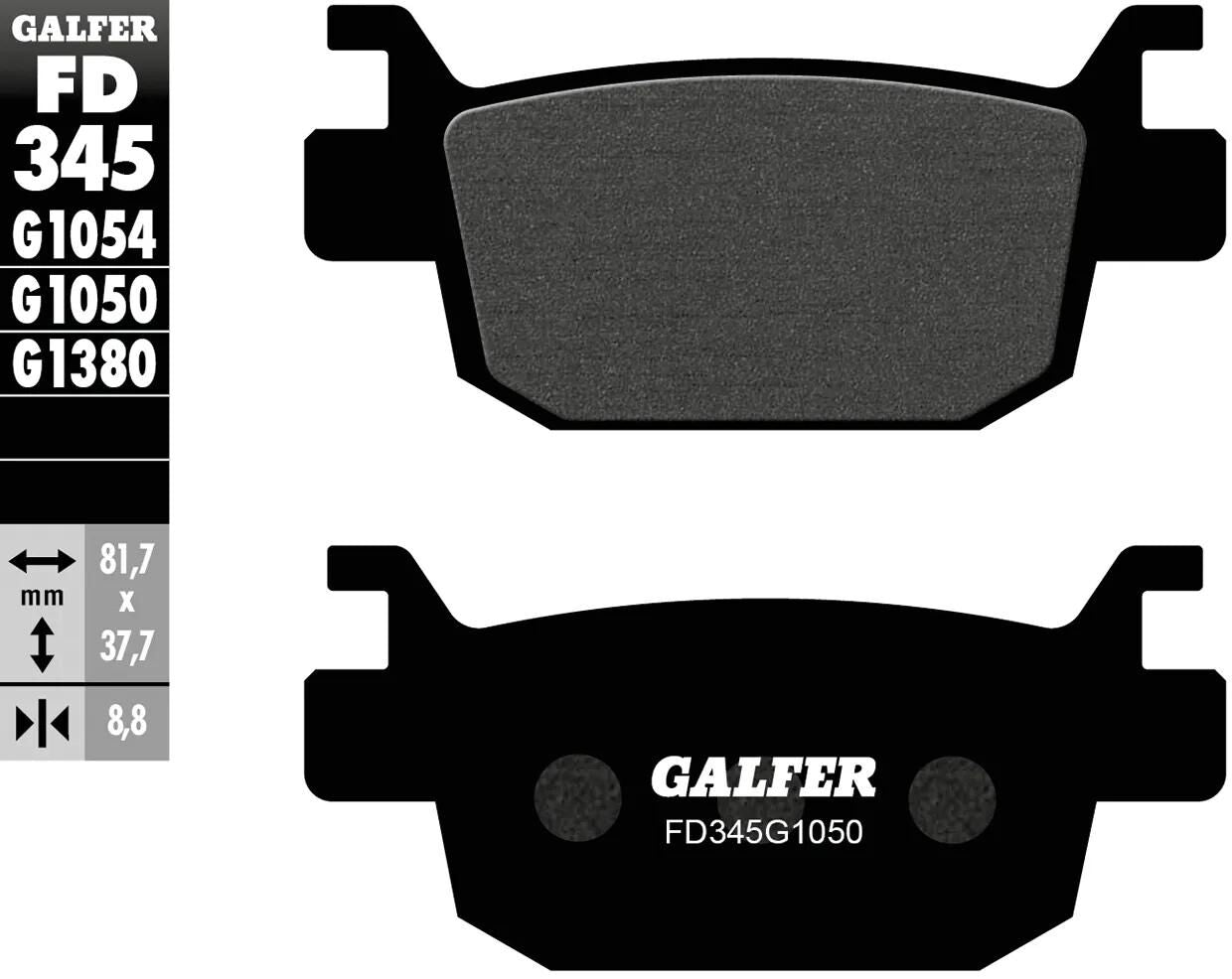 Galfer Bremsbeläge FD345 Bremsbelag FD345 G1054 Bio-Standard