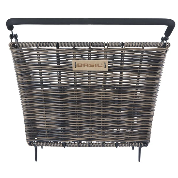 Basilikum Fahrradkorb Cento Rattan Look Multi System 41 x 25 x 12 cm - braun