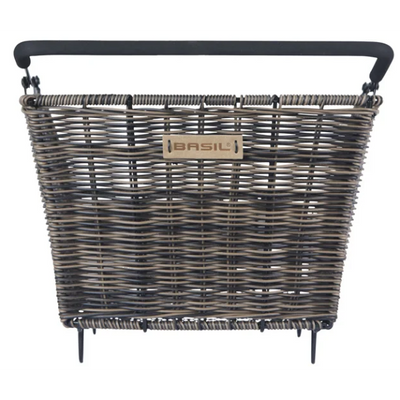 Basilikum Fahrradkorb Cento Rattan Look Multi System 41 x 25 x 12 cm - braun