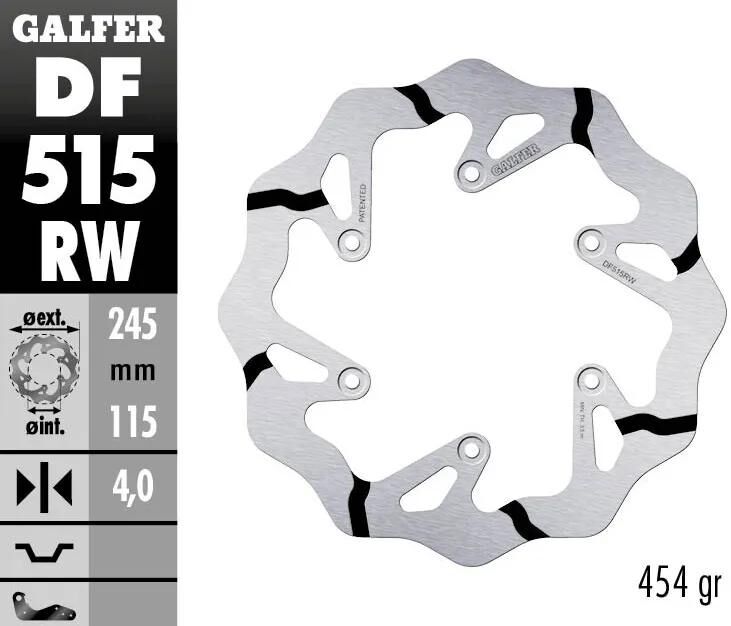Galfer Golf Bremsscheibe DF515 Wave Rotor DF515 RW Offroad starr gr.