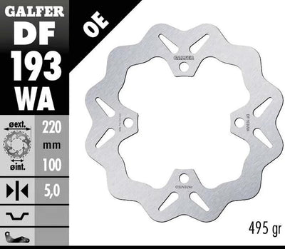 Galfer Golf Bremsscheibe DF193 Rotor DF193 Typ WA starr