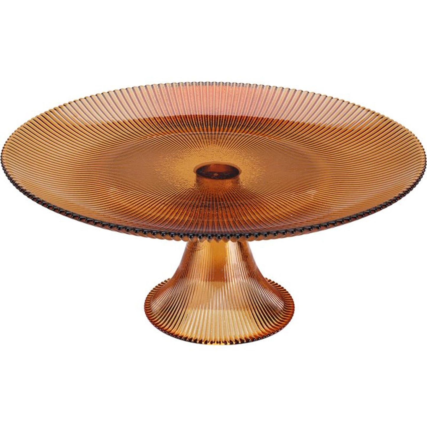 Home-Styling-Kuchenteller aus Glas, 28 cm, bernsteinfarben