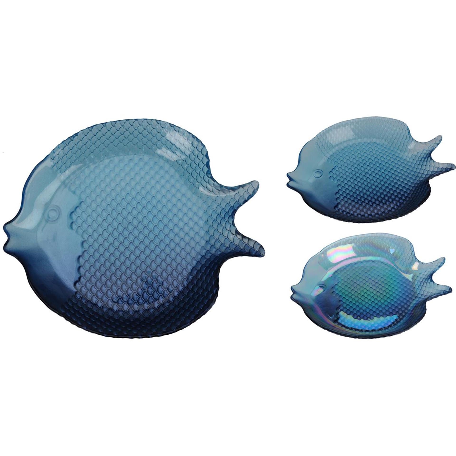 Home Styling Schüssel Glas 160x140x20mm Fisch