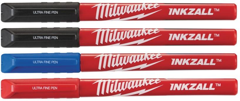 Milwaukee Zubehör Inkzall Farbstifte mit feiner Spitze – 4 Stück – 48223165