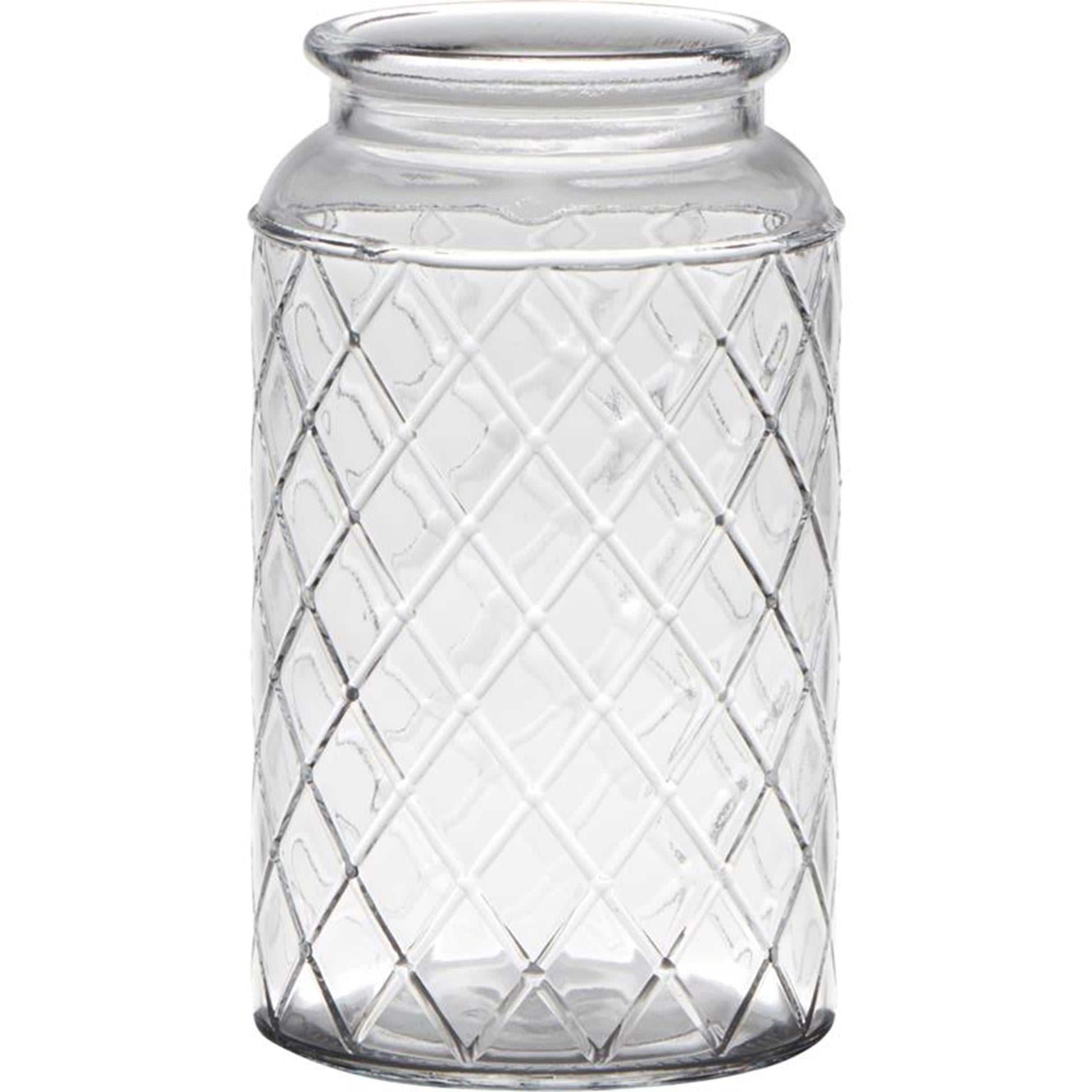 Hakbijl Glas Brüssel Vase Glas mit Motiv ø10xh18cm