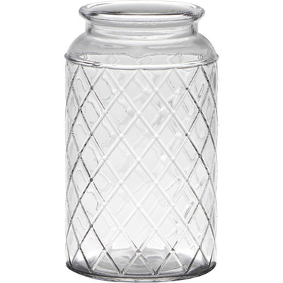 Hakbijl Glas Brüssel Vase Glas mit Motiv ø10xh18cm
