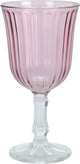 Weingläser rosa gerippt 240 ml, 6er-Box