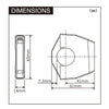 Daytona USB-Slim-Mount 2x Typ-A SW 2x 12W