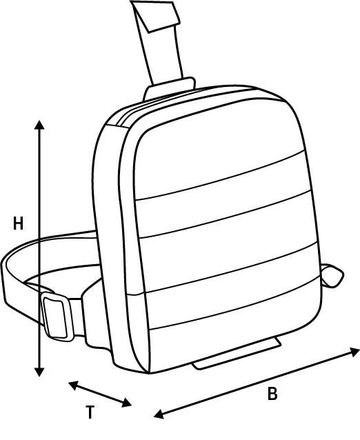 Oxford Leg Bag Aqua L1 Schwarz