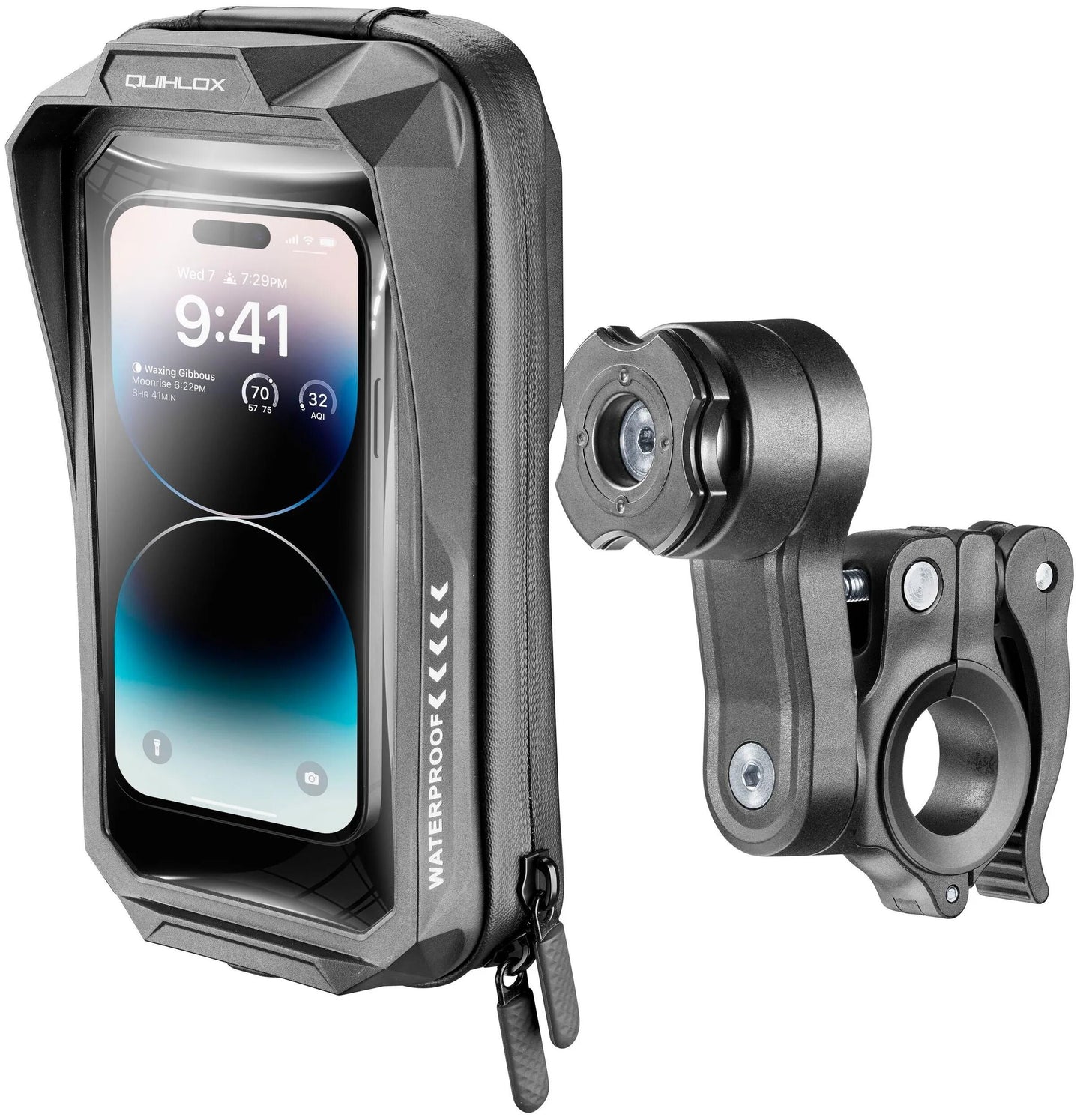 Interphone Handyhalter Quiklox mit Haltesystem Handyhalter Interph Quiklox Case, Mount 7 Sohle