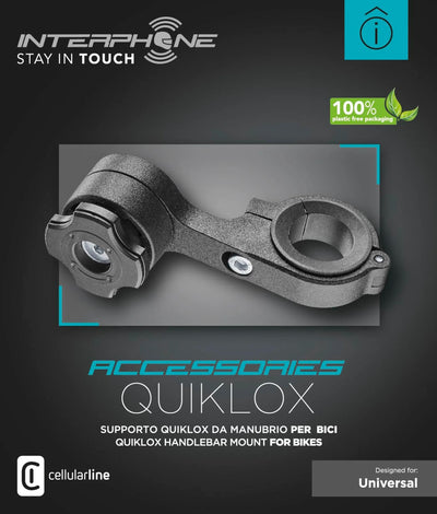 Interphone Handytaschenhalter Quiklox Caseholder Q-Lox für Fahrradlenker