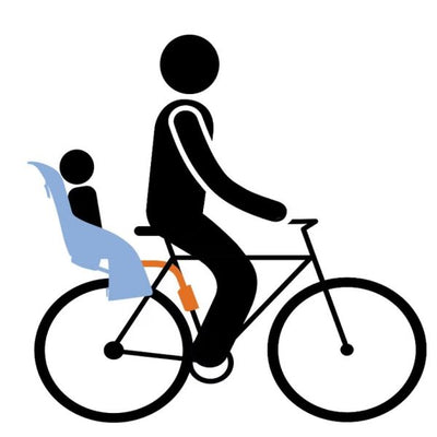 Thule -Kindersitz hinter der Fahrt entlang Lite zur Rahmenbestätigung hellgrau