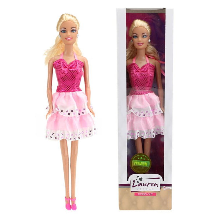 Toi-toys Toi Toys Teenager-Puppe im rosa Neckholder-Kleid