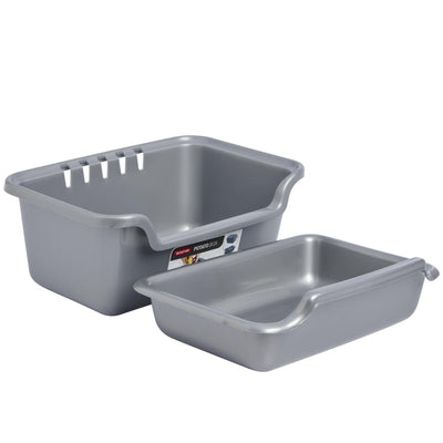 Hurver -Kartoffelschaltkasten 29x24.5x40,1 cm 20 l Silber