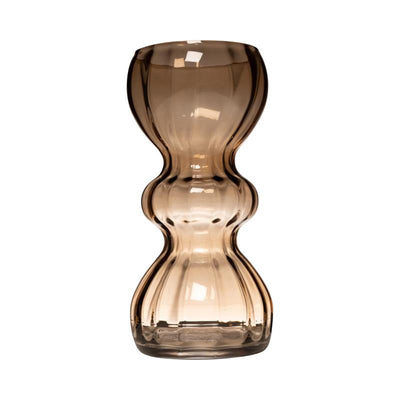 Beilglas Yves Swirl Belly Vase Taupe ø12xh25cm