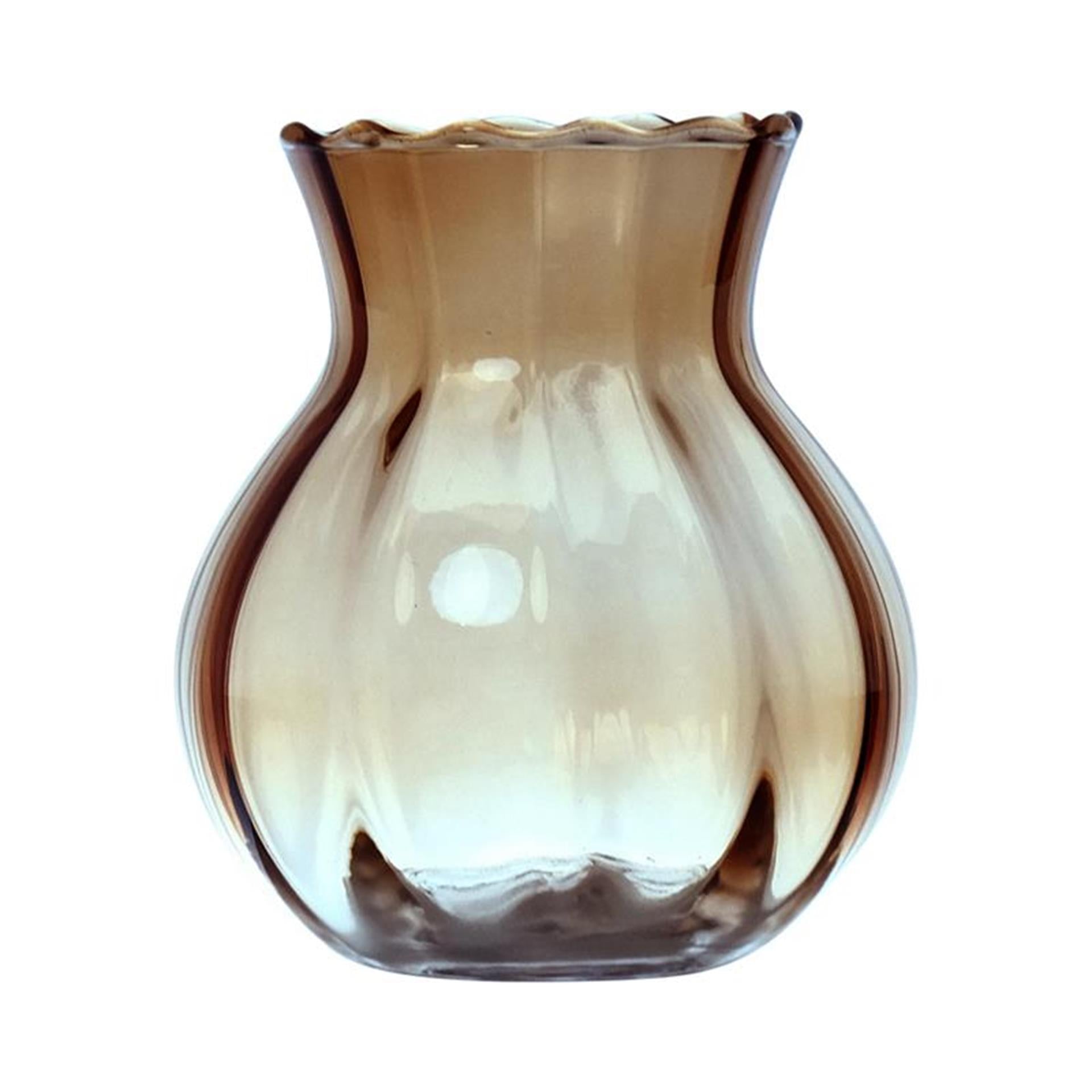 Beilglas Yves Swirl Belly Vase Taupe ø11xh13cm