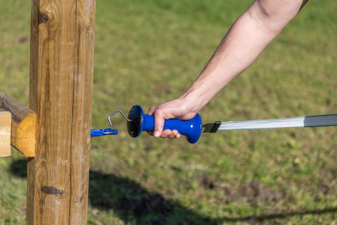 Ako Torgriff Premium Edelstahl blau mit Federbegrenzer
