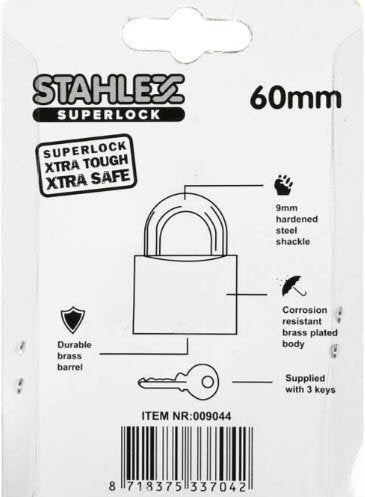 Produkte Vorhängeschloss Superlock 60 mm plus 3 Schlüssel