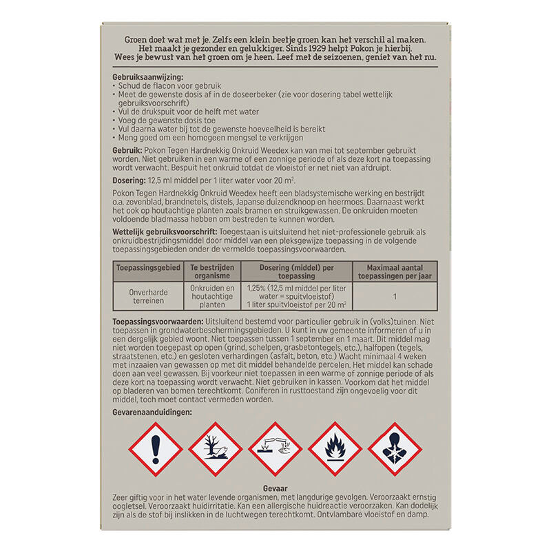 Pokon gegen hartnäckiges Unkraut, Konzentrat 100 ml, Weedex