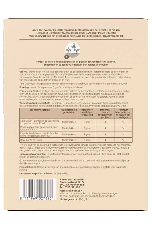 Pokon Bio gegen Schnecken Granulat 900gr