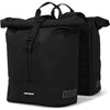 Urbanfester städtischer Rolltop Doppelfahrradbeutel 38 Liter schwarz