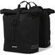 Urbanfester städtischer Rolltop Doppelfahrradbeutel 38 Liter schwarz