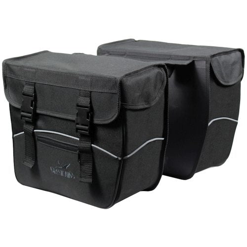 Greenlands Bag double schwarz-schwarz. Größe 35x31x16 (x2) cm. abgeschrägte Seiten, 34L