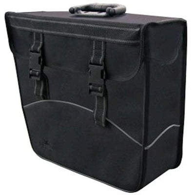 Greenlands Einzeltasche schwarz, links. Größe 37x33x14 cm, Fassungsvermögen 20 Liter