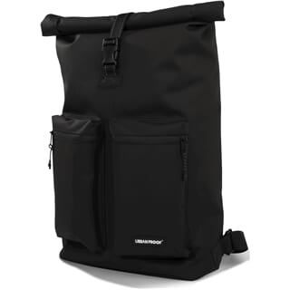 Urbanfester städtischer Rolltop -Pendler -Fahrradbeutel 20L Schwarz