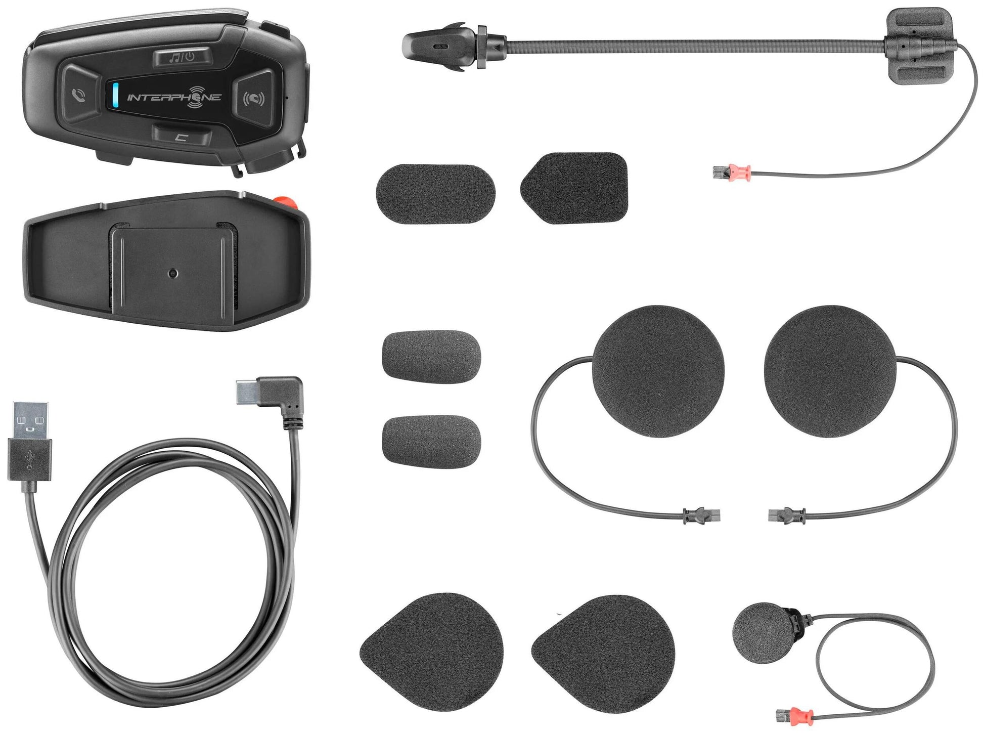 Interphone Helmkommunikationssystem u-com 8 r Helm com.system interp. u-com 8r Einzelsatz