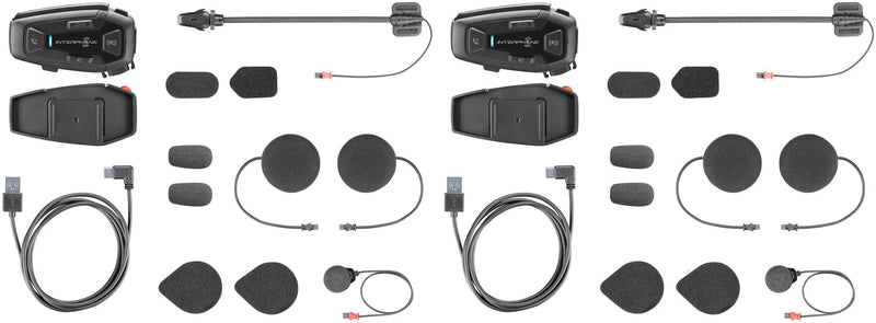 Interphone Helmkommunikationssystem u-com 8 r Helm com.system interp. u-com 8r Doppel-Kit