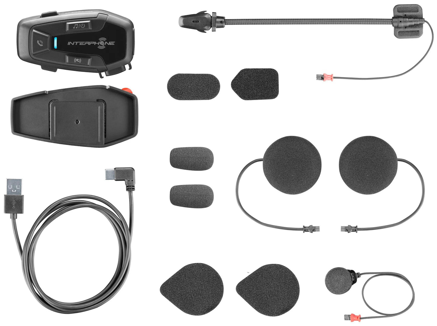 Interphone Helmkommunikationssystem u-com 7 r Helm com.system interp. u-com 7r Einzelkit