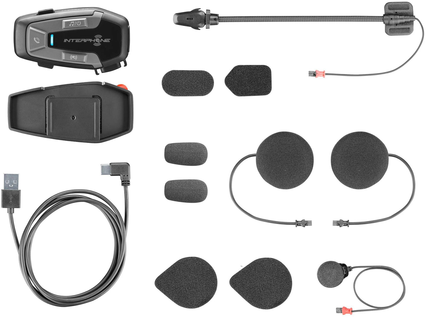 Interphone Helmkommunikationssystem u-com 6 r Helm com.system interp. u-com 6r Doppel-Kit